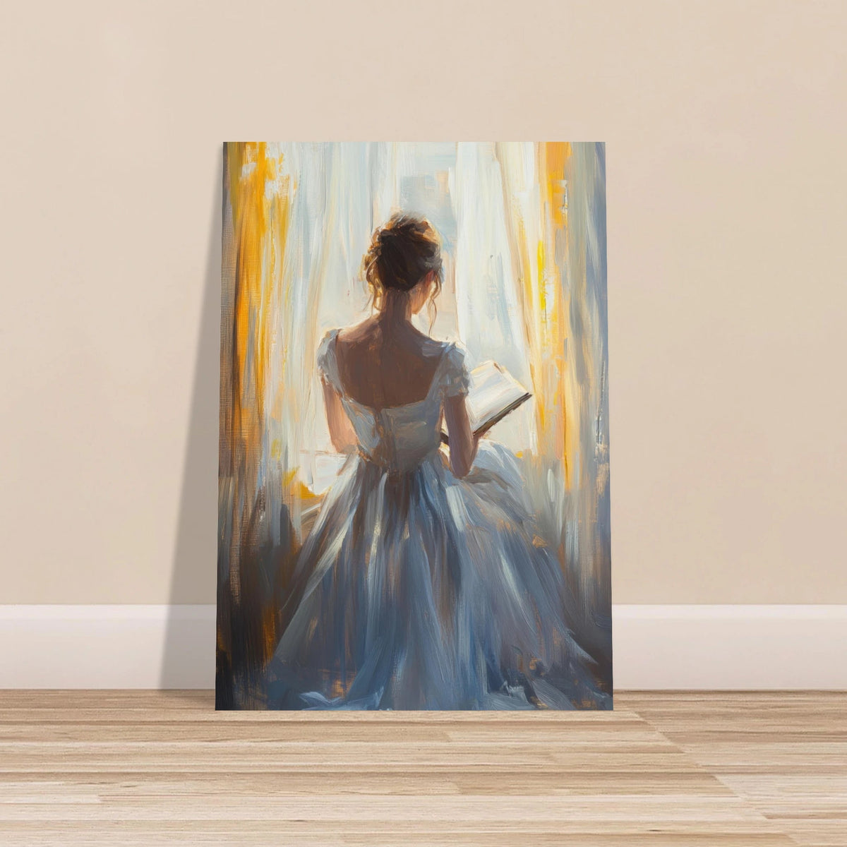 Woman Reading by the Window A serene interior - Shop Ai Art WebShop - Digital Art online Store