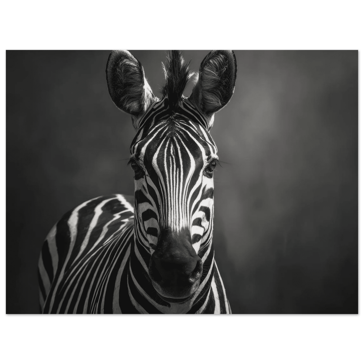 Zebra Head Facing Forward - Shop Ai Art WebShop - Digital Art online Store