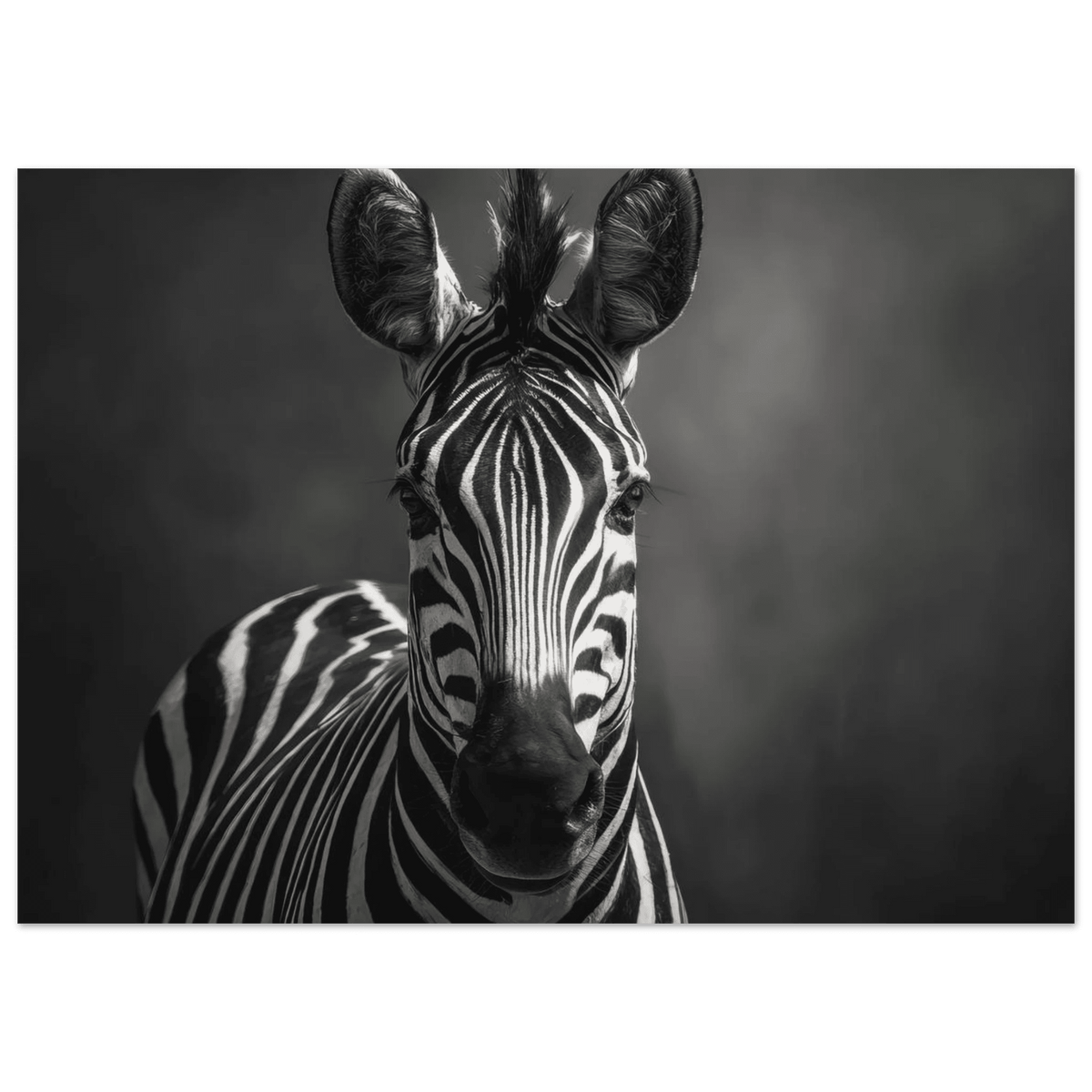 Zebra Head Facing Forward - Shop Ai Art WebShop - Digital Art online Store