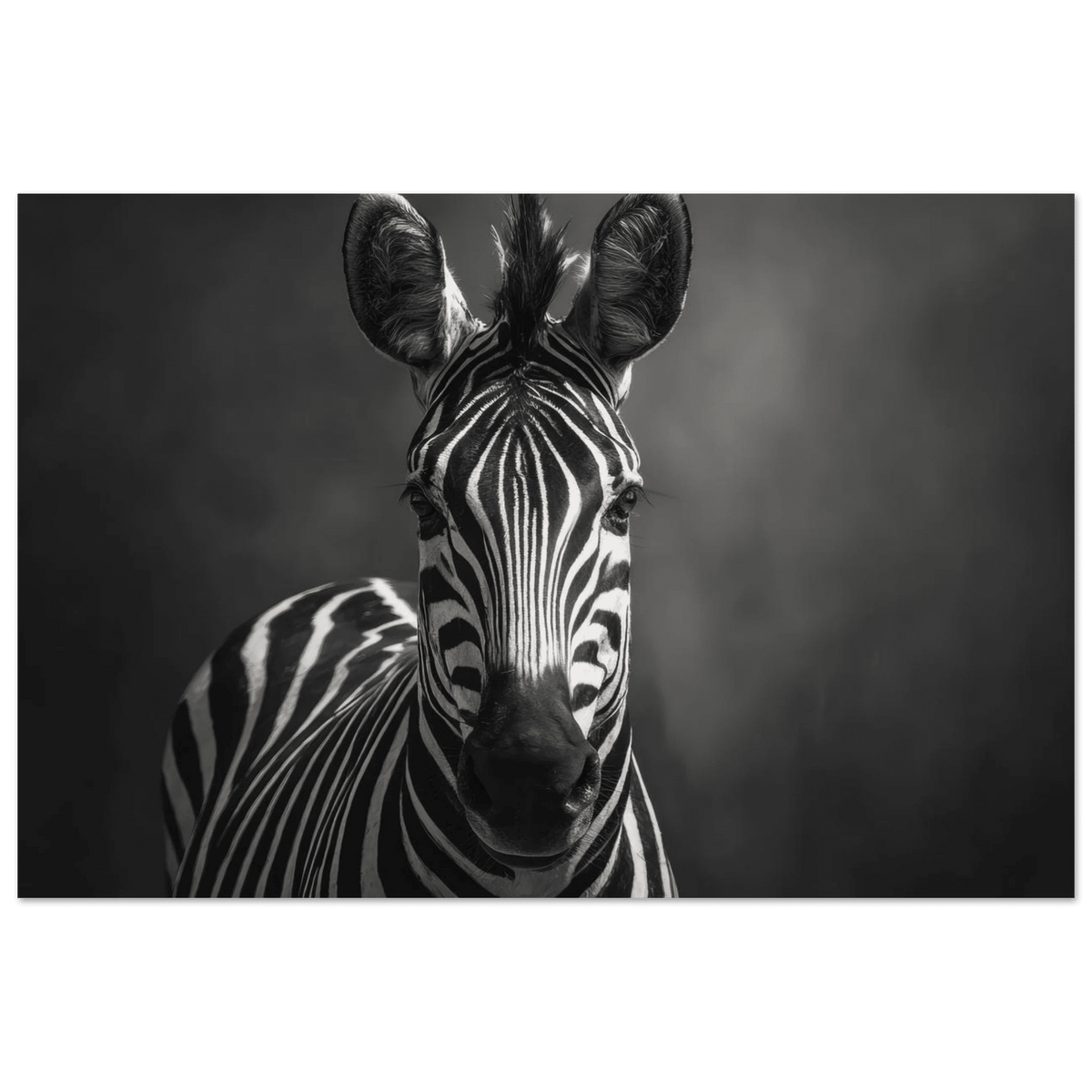 Zebra Head Facing Forward - Shop Ai Art WebShop - Digital Art online Store