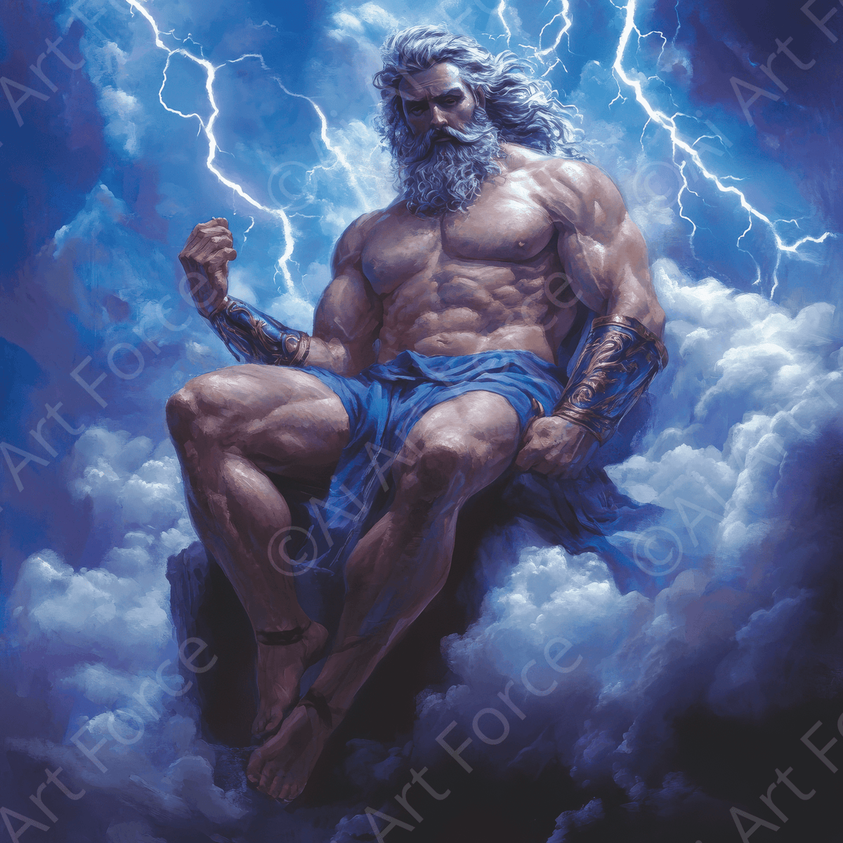 Zeus on Mount Olympus - Shop Ai Art WebShop - Digital Art online Store